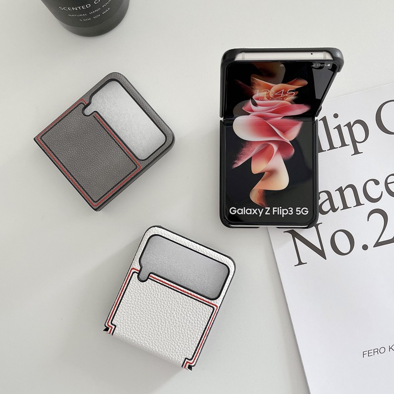 Ốp điện thoại chống sốc họa tiết kẻ sọc nhiều màu sắc và kiểu tùy chọn cho Samsung Galaxy Z Flip 3 5G