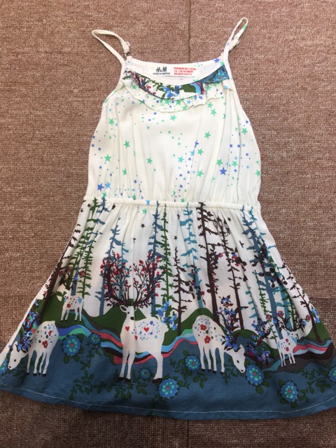 (xả) (thanh lý) Váy lanh Hm bé gái 2 dây (sz: 1 - 8y)