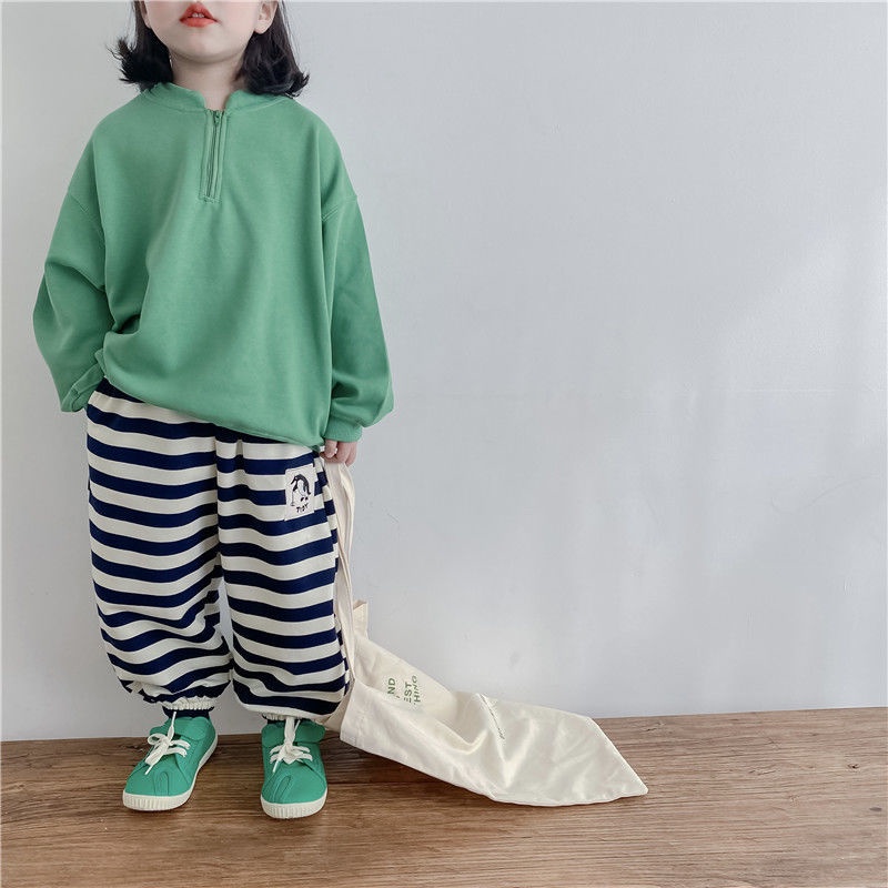 [Babycat] Hàng Có Sẵn Áo Sweater Dệt Kim Cotton Chui Đầu Dáng Rộng Màu Xanh Lá Phong Cách Nhật Bản Hàn Quốc Thời Trang Xuân Thu 2022 Mới Cho Bé Trai Và Bé Gái