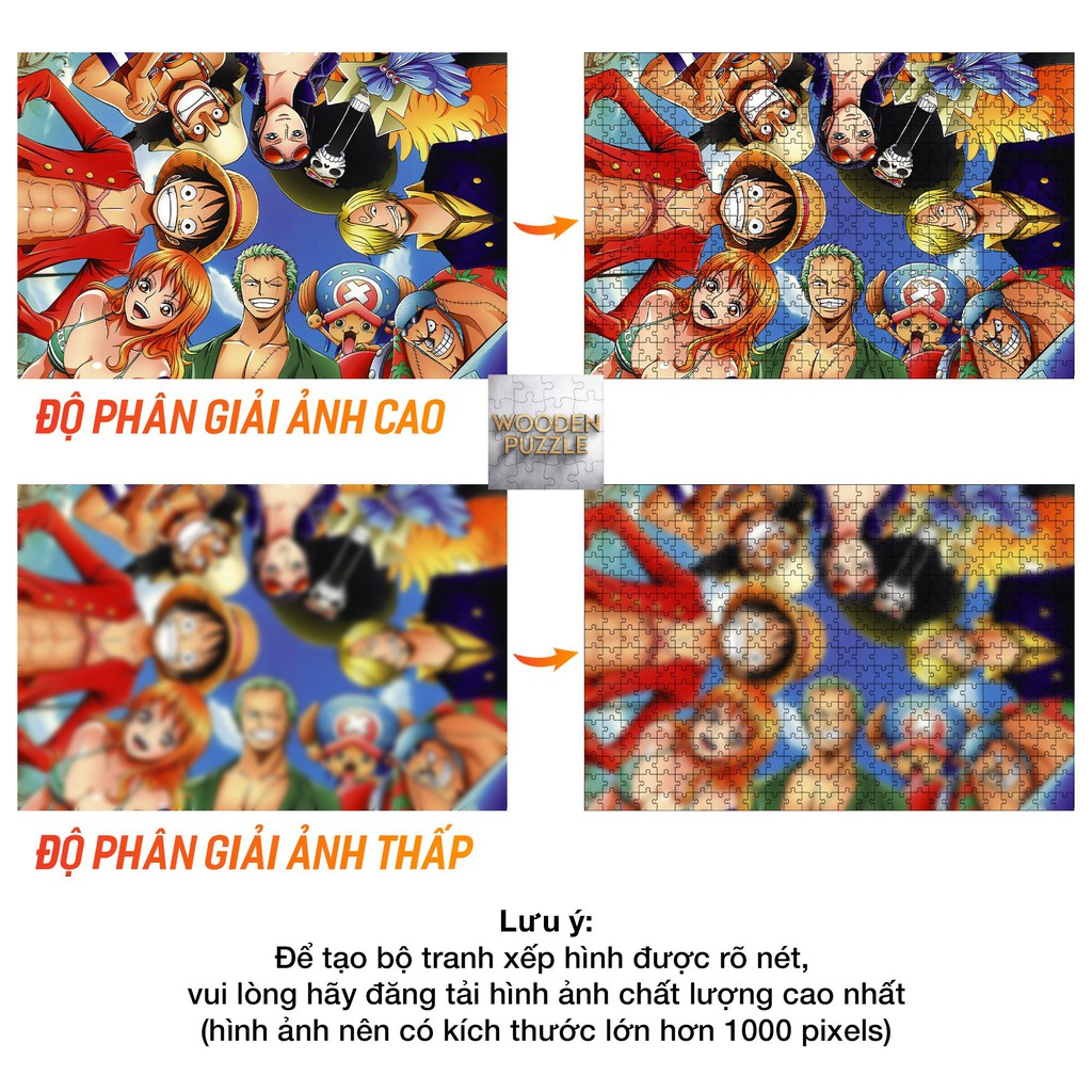 Bộ xếp hình bằng gỗ pokemon pikachu 300 - 500 mảnh ghép cho nhiều lứa tuổi, ghép hình WP15