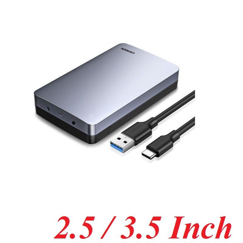 Ugreen 70501 2.5 3.5 Inch 6Gb box ổ cứng cổng Type C gắn pc cổng Usb 3.1 Gen2 CM301