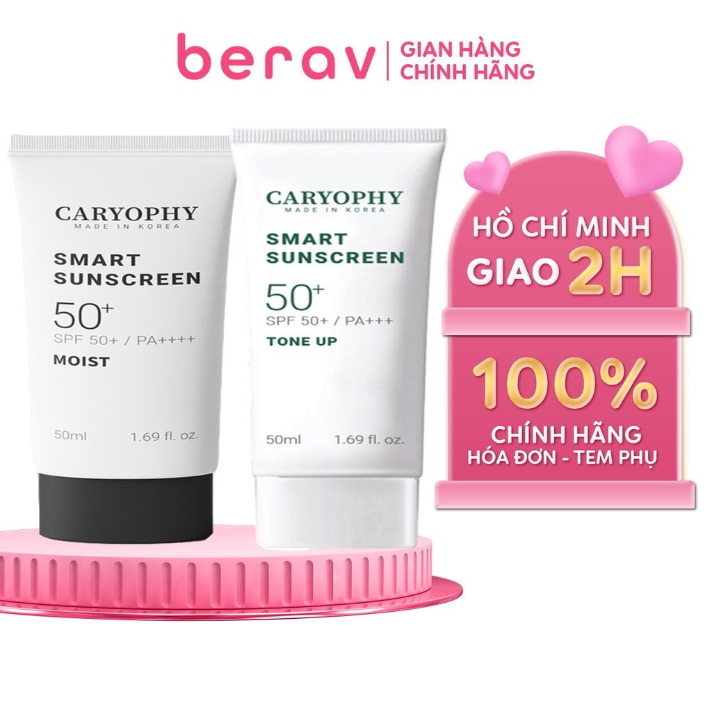 Kem Chống Nắng Caryophy ngừa mụn, giảm thâm, bảo vệ da khỏi tia UV Caryophy Smart Sunscreen Tone Up 50ml