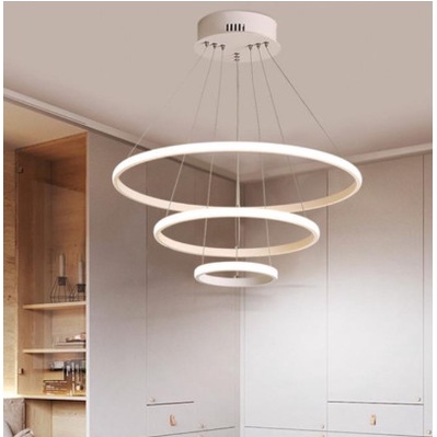 Đèn thả trang trí 3 vòng 3 chế độ màu ánh sáng tiện dụng dùng cho phòng khách, bàn ăn