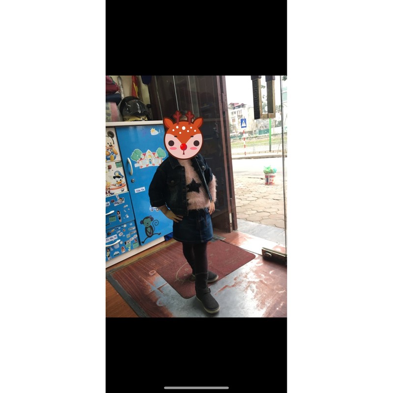 Thanh lý áo khoác jean bé trai/ gái mặc đều ok xuất xịn