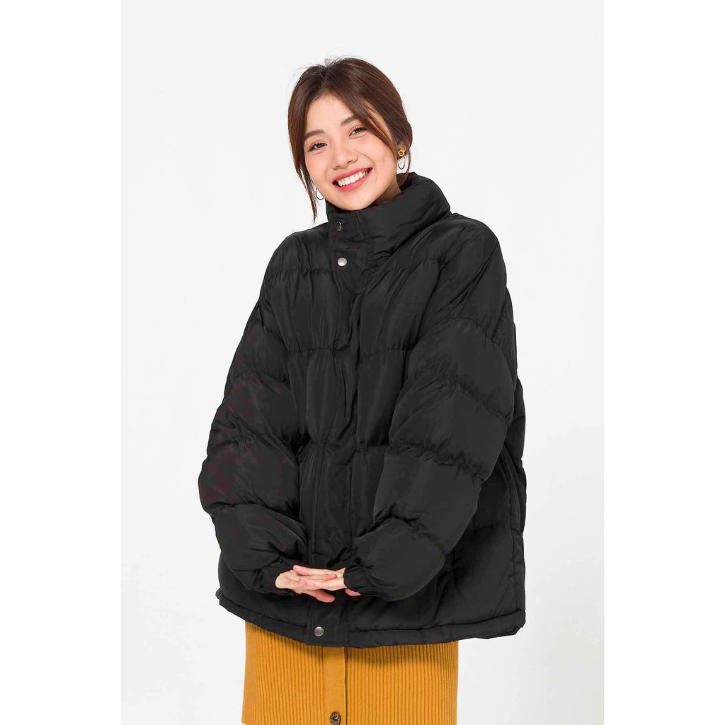 Áo phao nữ cổ dựng tay bo LEH H65P20T003
