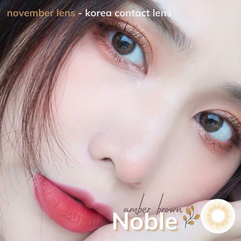 Kính áp tròng Noble Brown Hàn Quốc tone nâu hổ phách áp tròng
