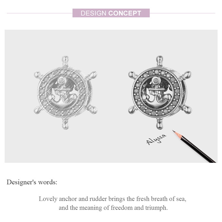 Hạt Charm Bamoer Scc1200 Dạng Tròn Kiểu Bánh Lái Đính Đá Dùng Làm Vòng Đeo Tay Cho Nữ