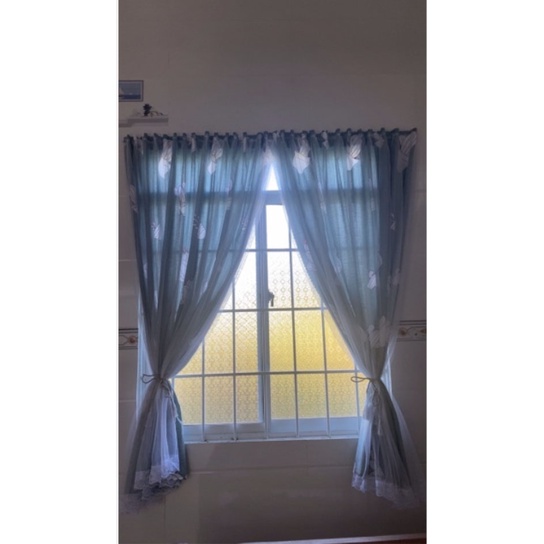 Rèm cửa dán tường chống nắng, rèm cửa dán trang trí cửa sổ - phòng khách dễ dàng lắp đặt không khoan đục Giá Rẻ-Gia Ân