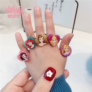 Set 5 chiếc nhẫn bàn tay hình công chúa Princess 5 màu siêu xinh dành cho trẻ em, bé gái - 28P8NPRI5N
