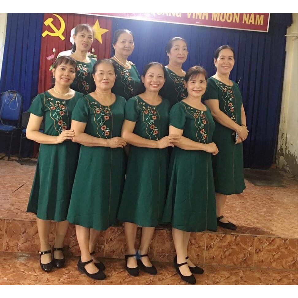 Đầm trung niên cao cấp Ladyshop đầm đũi lụa dáng xòe TK442 (có ảnh khách mặc ở cuối) | BigBuy360 - bigbuy360.vn