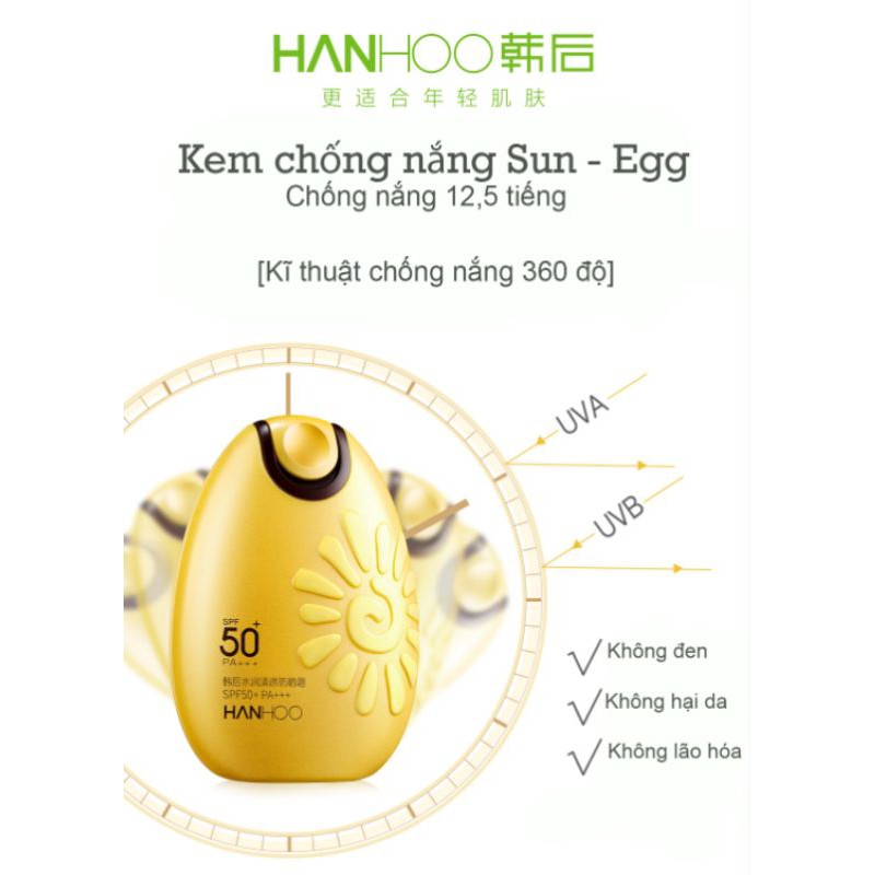 kem chống nắng bóng mịn Hanhoo