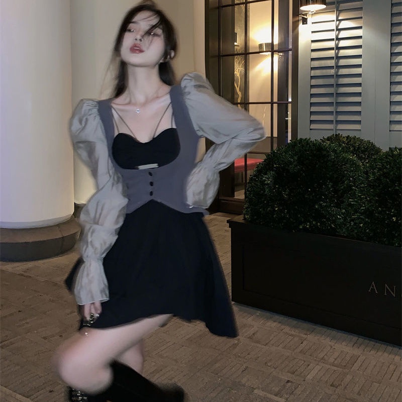 Đầm Hai Dây Phong Cách Hong Kong Kiểu Mới Cho Nữ