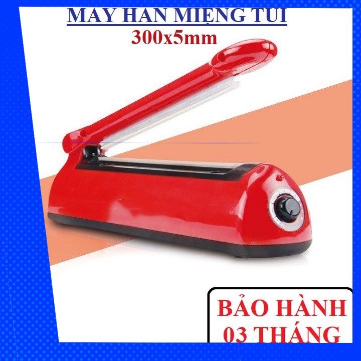 Máy hàn miệng túi đa năng 300x5mm - Hàn túi zip, túi giấy craft, túi nilon PP/PE - Bảo hành 3 tháng