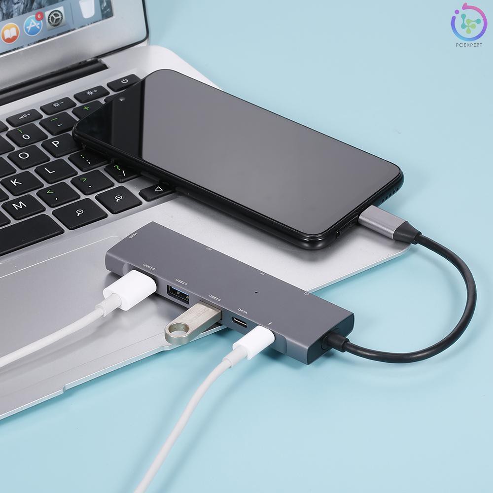 Bộ Chuyển Đổi Cổng Type-C Sang 4k Hd Hub Pd / Usb3.0 / Sd Tf Card / Hd / 3.5mm