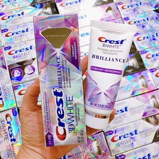 KEM ĐÁNH RĂNG CREST 3D WHITE BLIRRIANCE 110g hàng chính hãng cút Mỹ