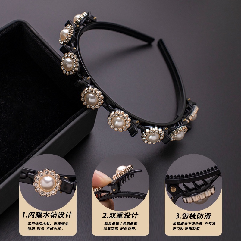 Băng Đô Cài Tóc Đính Hạt Ngọc Trai Thời Trang Cho Nữ