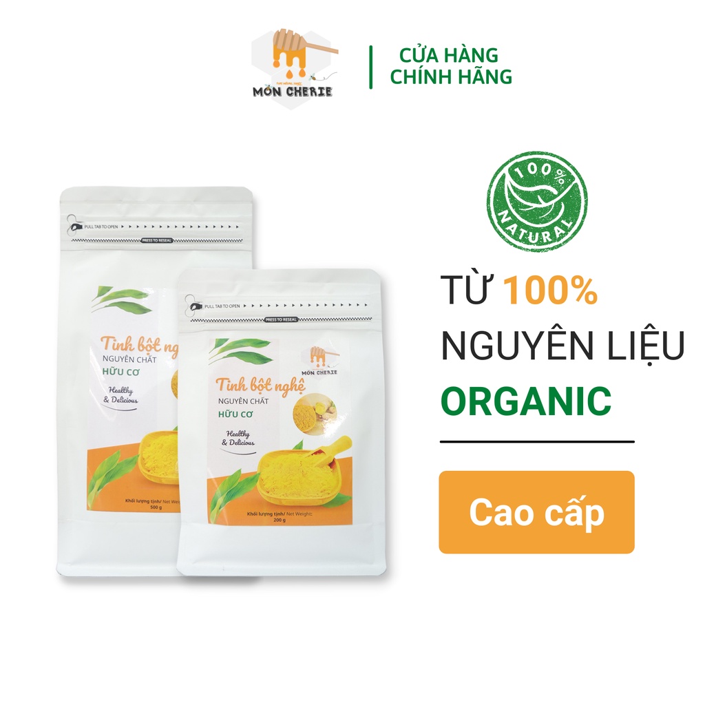 Tinh Bột Nghệ Nguyên Chất Mon Cherie Honey Loại Cao Cấp Từ Những Củ Nghệ Đỏ Tươi Giàu Curcumin