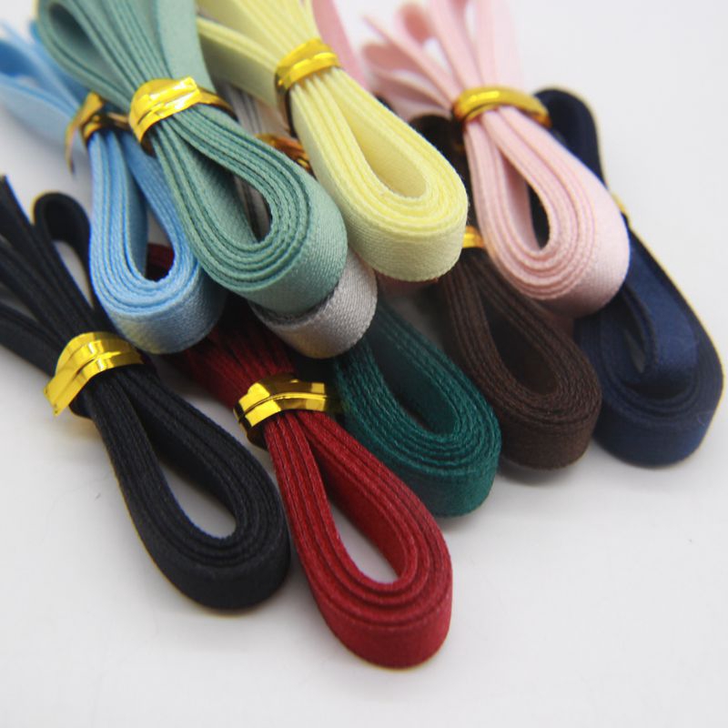 Cuộn Dây Ruy Băng Cotton Mờ 6Mm Dài 5 Yards Dùng Làm Kẹp Tóc Handmade DIY