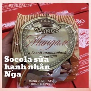 Kẹo socola sữa hạnh nhân Nga - Hàng chuẩn chính hãng Nga