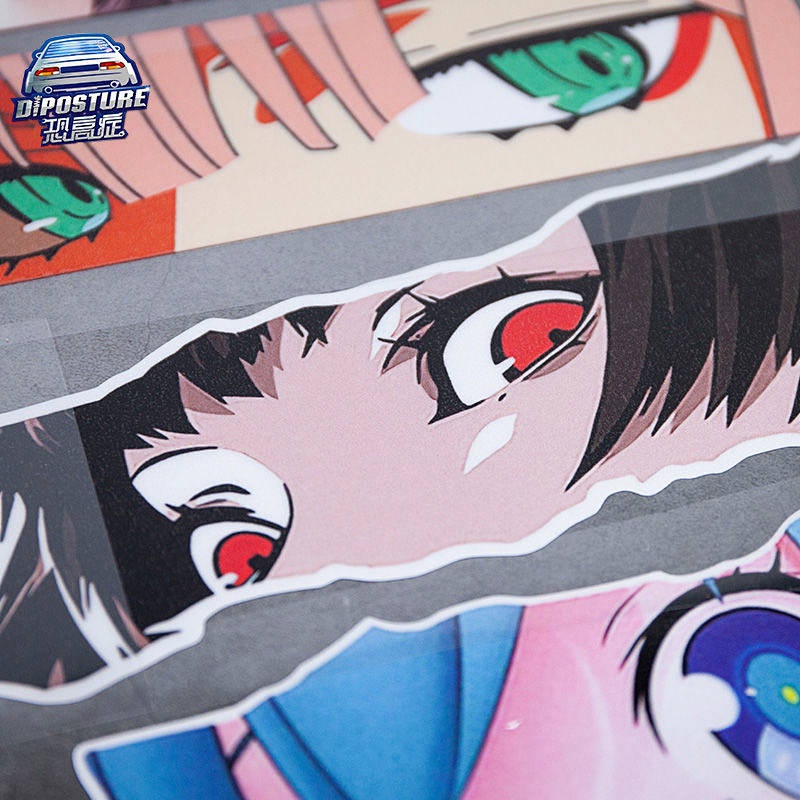 Nhãn dán thân xe hơi phản quang thứ cấp chống nước JDM Nhật in hình anime