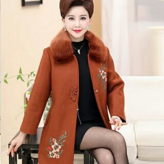 HÀNG ĐẶT ( ÁO DẠ TRUNG NIÊN CỔ LÔNG MƯỢT