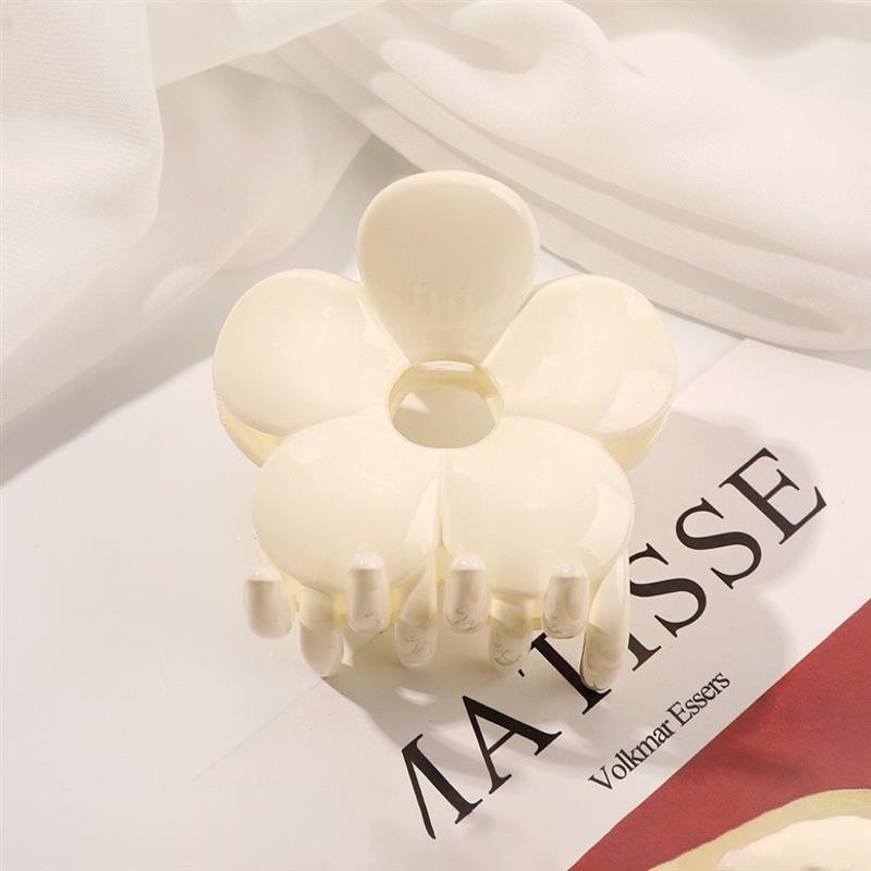 Kẹp Tóc Hình Bông Hoa Màu Trơn Đơn Giản Phong Cách retro Thời Trang Hàn Quốc