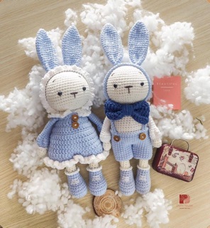 Thỏ Mimi và Mini handmade móc bằng len