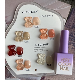 Sơn thạch Very good nail sét 6 mầu ( Tặng bảng mầu )