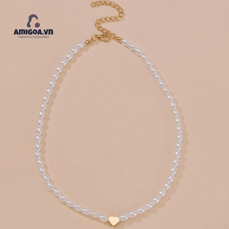 Vòng cổ Đính Ngọc Trai Hình Bướm Phong Cách Retro Thời Trang