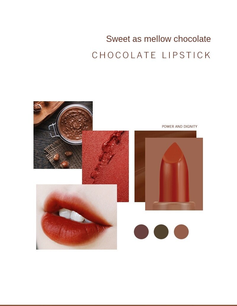 HENGFANG Chocolate Matte Moisturizing Lipstick | BigBuy360 - bigbuy360.vn