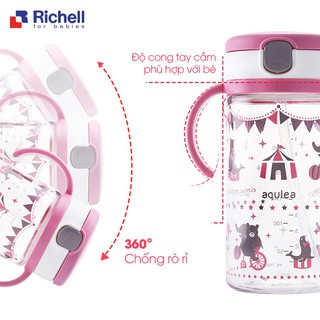 Cốc ống hút Richell Nhật Bản 320ml