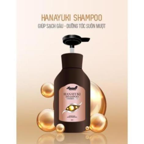 Siêu dầu gội Hanayuki Shampoo giảm gàu, mọc tóc, phục hồi tóc suông mượt - Chính hãng 100%