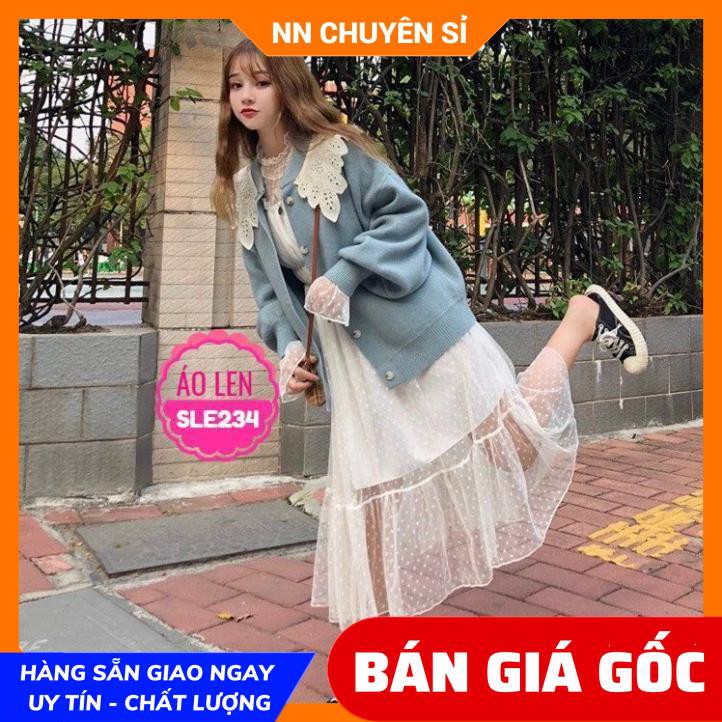 ÁO LEN PHỐI REN QUẢNG CHÂU XINH XẮN SLE234 ❤CÓ ẢNH THẬT❤