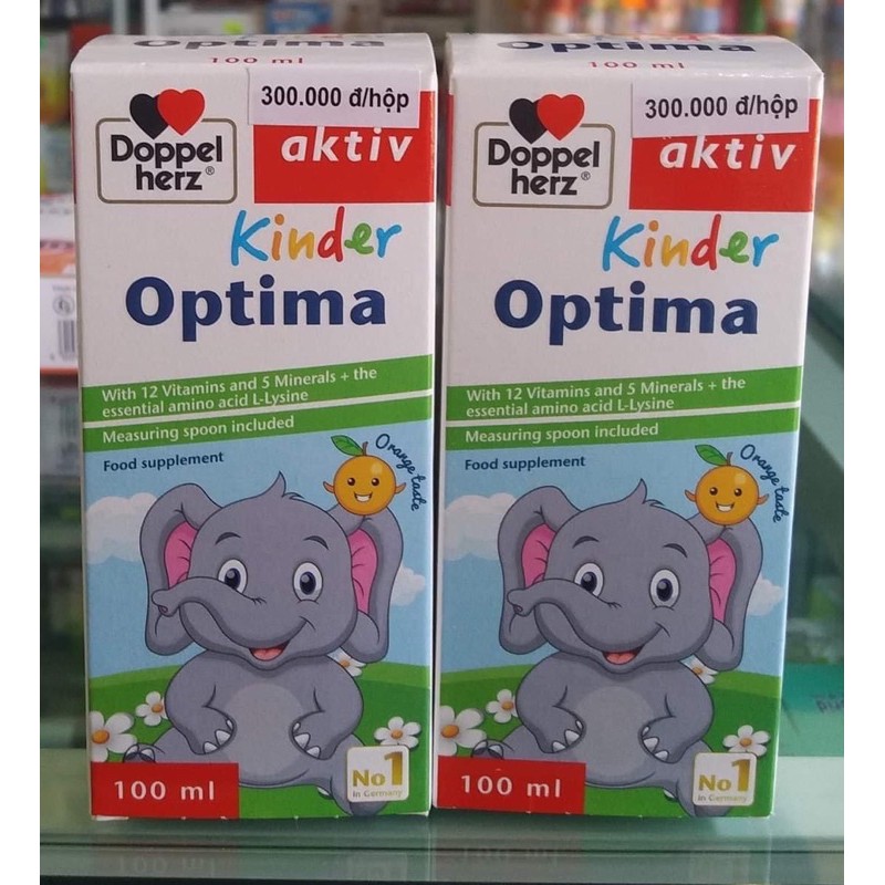 Kinder Optima Doppelherz.Bổ Sung Vitamin Giúp Bé Ăn Ngon Tiêu Hóa,Hấp Thụ Tốt.Xuất Xứ Đức