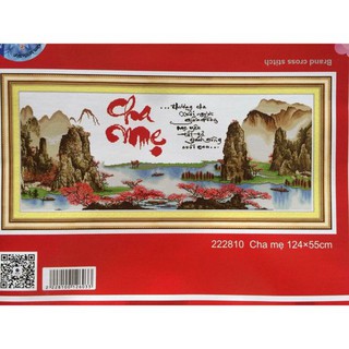 Tranh thêu chữ thập cha mẹ 222810