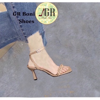Sandal quai bính mảnh da mềm gót nhọn 6p ( hàng đẹp)