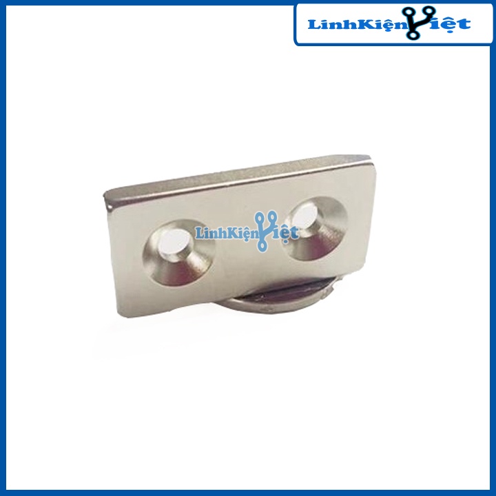 Nam châm 40x20x5mm lỗ đôi siêu khỏe, chất liệu cao cấp, chống gỉ và ăn mòn tốt