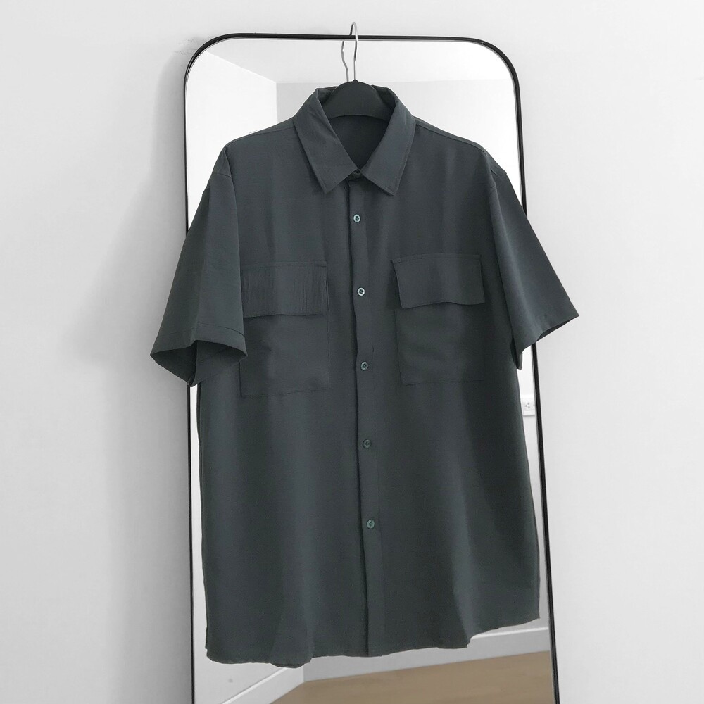 Áo Sơmi cộc tay basic, JACKLANE, Áo sơmi cộc tay Unisex Jack Lane