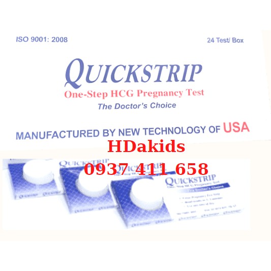 Bộ 12 Que Thử Thai Quickstrip- Que Phát hiện Thai Sau 7-10 Ngày