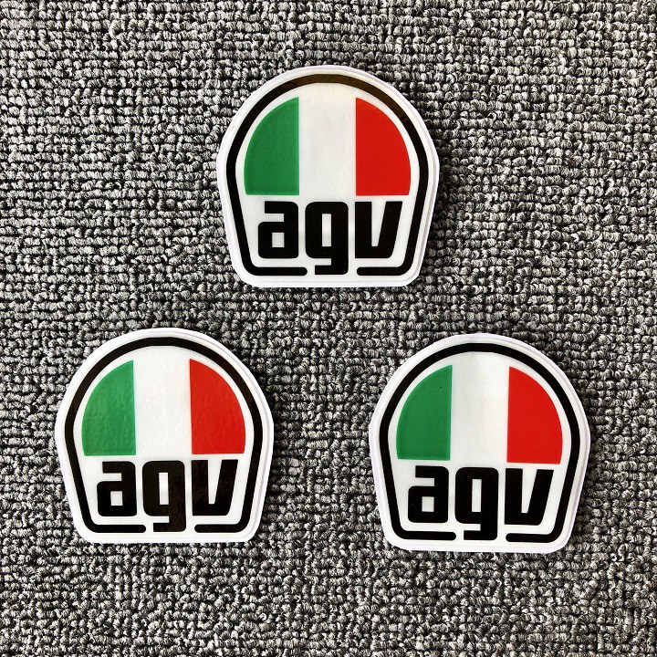 Combo 3 Logo AGV kích thước 6,5 x 6,5 (cm)