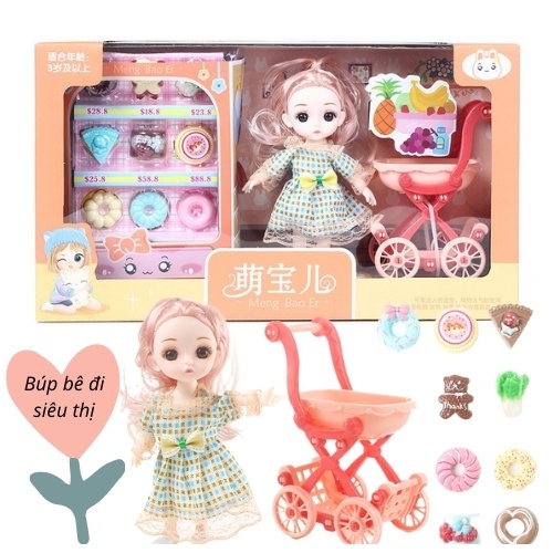 Đồ chơi búp bê công chúa chibi cho bé gái, đồ chơi nhập vai trẻ em Mumbaby 23