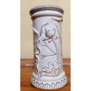 Ống nhang bạch ngọc cao 20cm