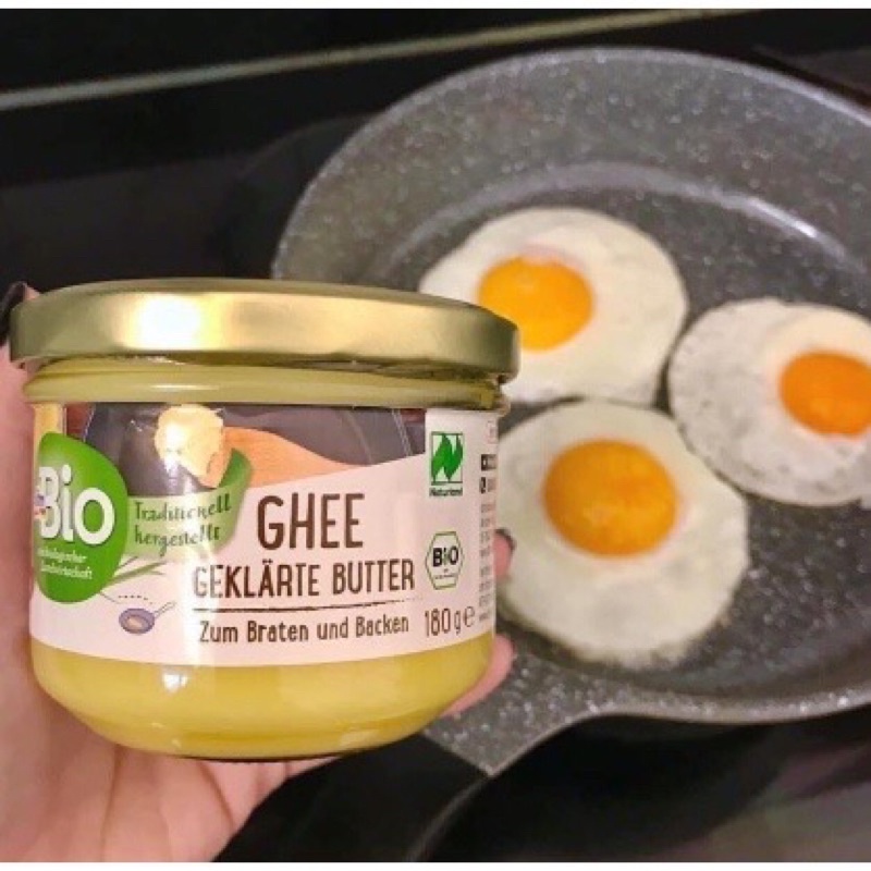 Bơ ghee hữu cơ Ener Bio và DM Bio Đức 180g