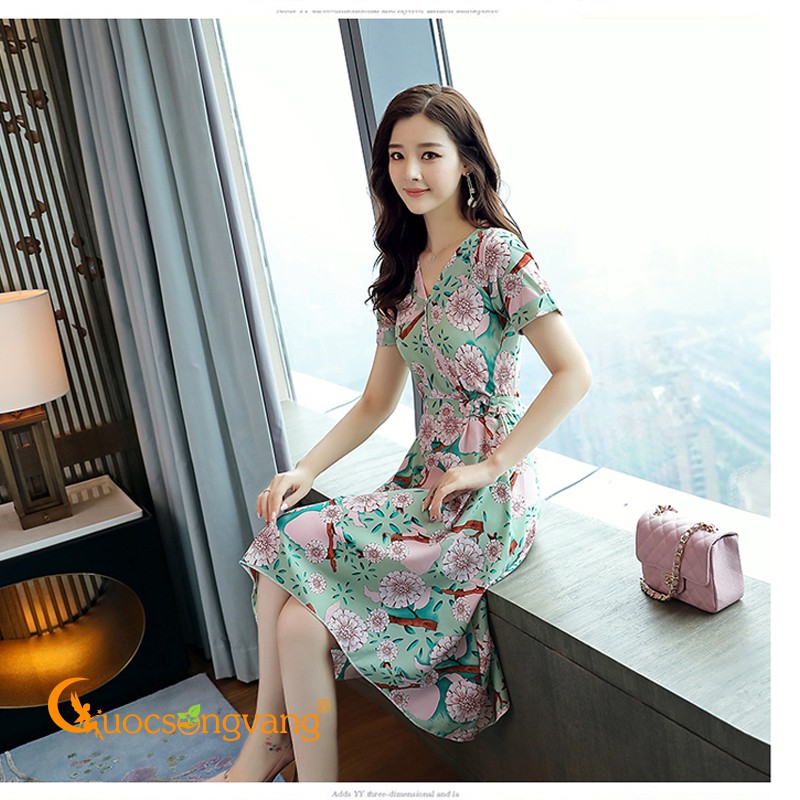 Váy đầm voan phi mờ váy đầm midi dáng dài GLV070 Cuocsongvang