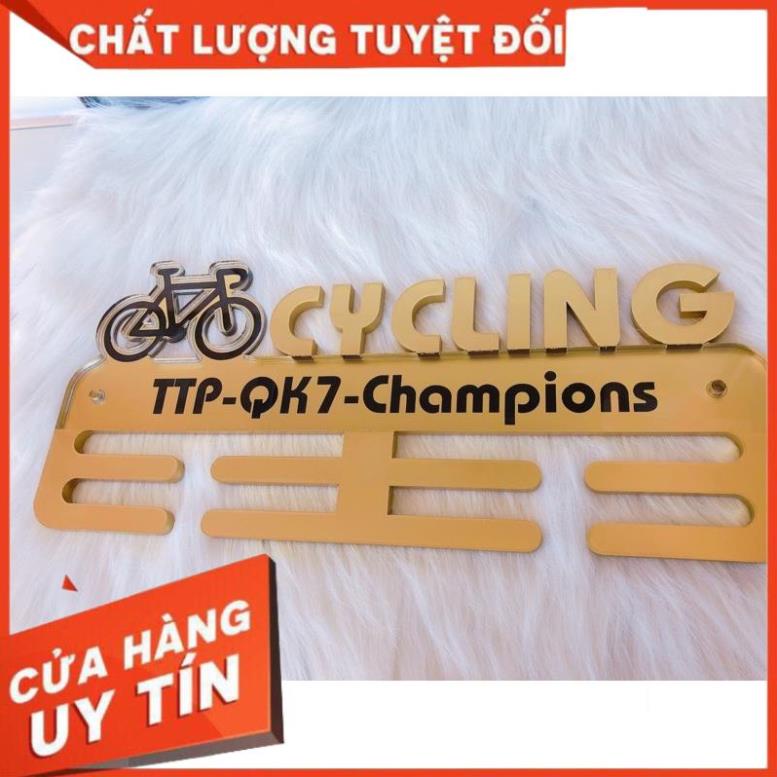 Giá treo huy chương Xe đạp, 40x18 khắc chìm Mirror siêu đẹp