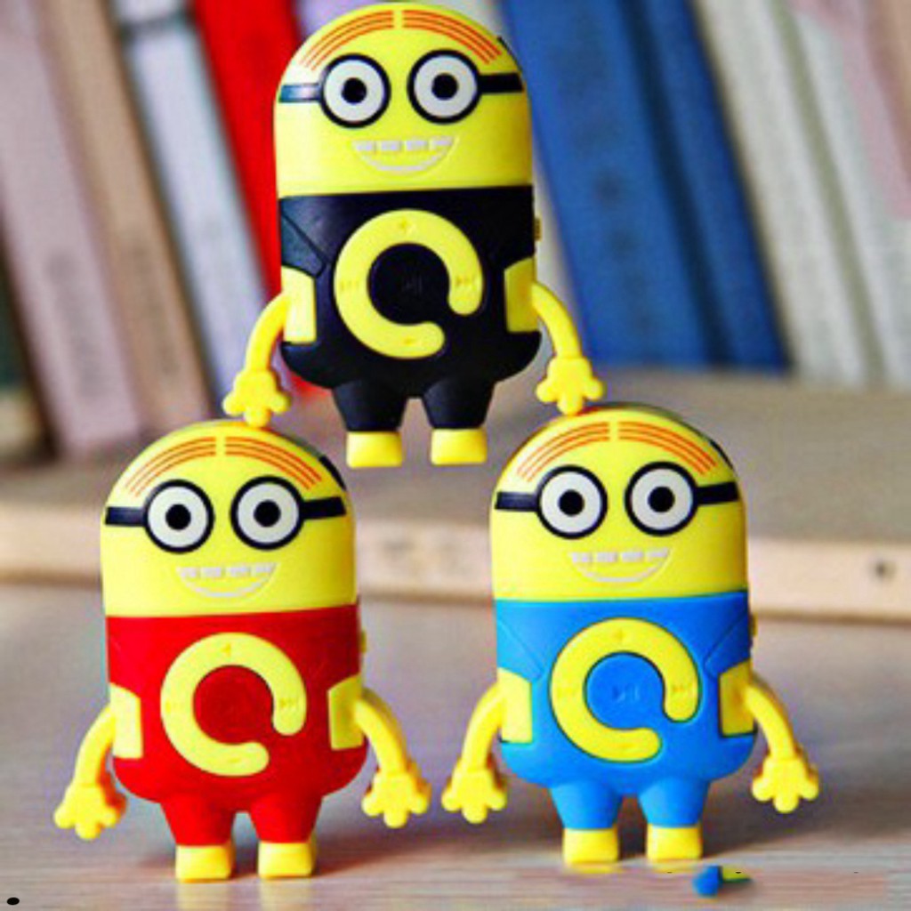 [MINION] Máy Nghe Nhạc Mp3 Mini hoạt hình hình minion Hỗ Trợ Thẻ Nhớ Micro Sd Tf