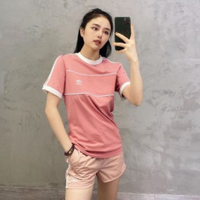 Áo nữ Das hồng sọc ngang