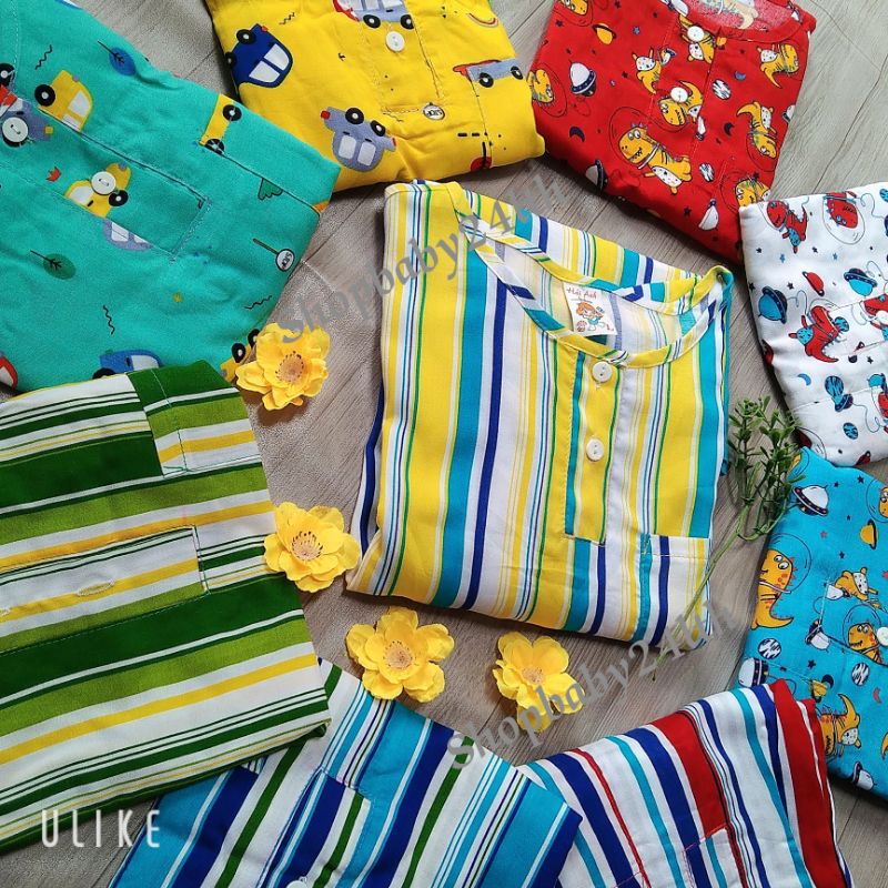 Bộ quần áo tol(lanh) tay ngắn vải công ty Thắng Lợi mềm, mịn,mát,thoáng,ít co rút cho bé trai từ 40_50kg