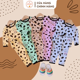 Bộ Thu Đông Cho Bé 💖 Bộ Minky Mom BÒ SỮA Dài Tay Cho Bé Trai Bé Gái 💖 Chất Cotton Cao Cấp Họa Tiết Thấm Hút Mồ Hôi Tốt