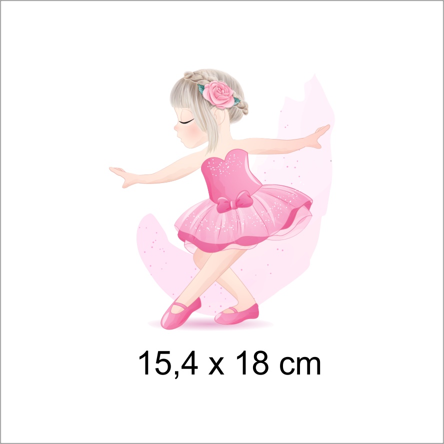 Hình ủi, hình in nhiệt - công chúa Bale xinh đẹp in áo trẻ em